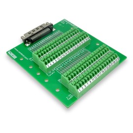 Winford Engineering VHDCI (SCSI-5) 68-Pin Female Breakout Board, Right Angle Connector, Spring Terminal Blocks, with Rubber Feet