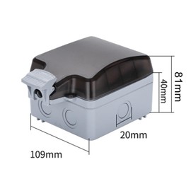 MACHSWON IP66 Waterproof Junction Box 109mmx81mmx40mm HR-FS-001 Rainproof Charging Socket Box Waterproof Switch Box Dustproof Outdoor Project Box Surface Mounted Junction Boxes Protective Enclosure