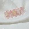 [Handmade Nail Tips] Apricot Lace Nail Tips - Long Ballerina