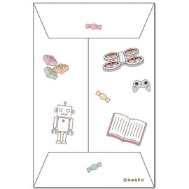 Funny Pochi Bag "Okozukai Toys" Multipurpose Celebration Bag, Pack of 5