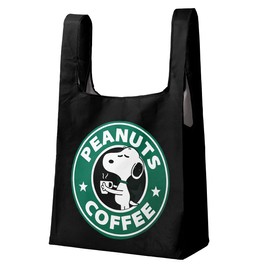 Varlea Eco Bag, Stylish, Carabiner Included, Foldable, Character, Large Capacity, Anime, Cute, Men's, Durable, Eco-Bag, Cute, Funny, Washable, Shopping Bag, Shoulder Bag, Tote Bag, 2-Way Gift, black 3