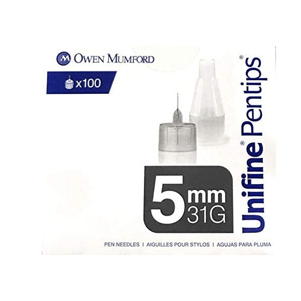 Owen Mumford Usa Inc Owan3850 Unifine Pentips Plus Pen Needle 31G X 5 Mm (100 Count),Owen Mumford Usa Inc - Box 100