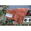 Outset Leather Grill Gloves, Set of 2 Brown Leather BBQ