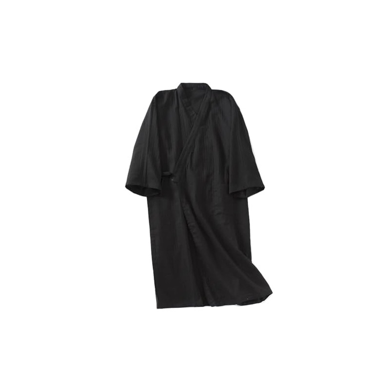 FANCYPUMPKIN Men's Japanese Style Kimono Cotton Pajamas Bathrobe, Multicolor-16