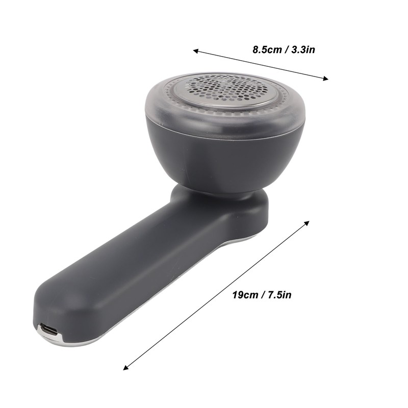 Electric Lint Remover USB Rechargeable Grey 1000mAh Low Noise Sweater