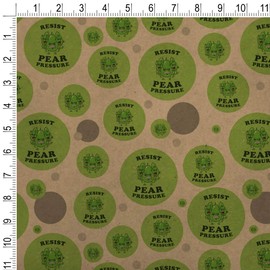 GRAPHICS & MORE Resist Pear Pressure Peer Funny Humor Premium Kraft Gift Wrap Wrapping Paper Roll