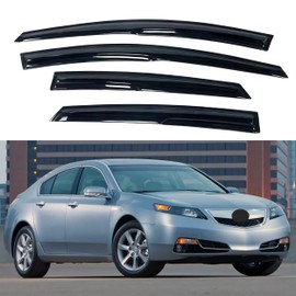 IG Window Visor for Acura TL 2009-2014, Rain Guard Tape-On Extra Durable Sun Wind Side Vent Window Deflector Mugen Style, 2009 2010 2011 2012 2013 2014