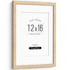 FinalFind 12x16 Frame with Mat for 8.5x11, Natural Solid Oak