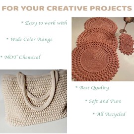 Makromecity, Polyester Macrame Cord 2mm x 125 Yards (375 feet) 2mm Polypropylene Macrame Cord Crochet Macrame Bag Cord Crafts for Wall Hangings, Bags, Underplate, Rug (3, Latte)