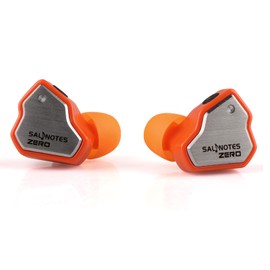 Linsoul 7Hz Salnotes Zero HiFi 10mm Dynamic Driver in-Ear Earphone IEM with Metal Composite Diaphragm Stainless Steel Faceplate Detachable 2Pin OFC Cable (Orange, with Mic, Type C)