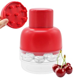 Aleker Cherry Pitter, Food Grade Plastic Cherry Stoner, Multi Cherry Destoner, Portable Cherry Stone Remover, Easy Squeeze Cherry Pitter Tool with Grip 8 Cherries for Kids and Making Cherry Jam