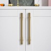 ZAUYX 2-Pack 6 Inch Hole Center Brushed Brass Cabinet Pulls