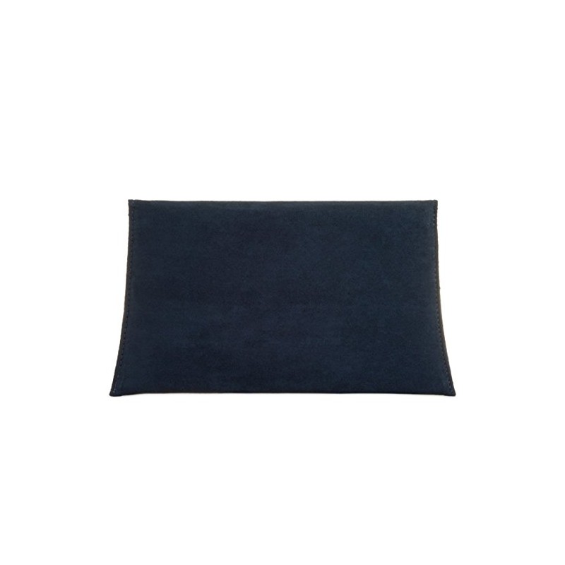 Navy Blue Envelope Clutch Bag, Faux Suede Evening Bag, Ladies