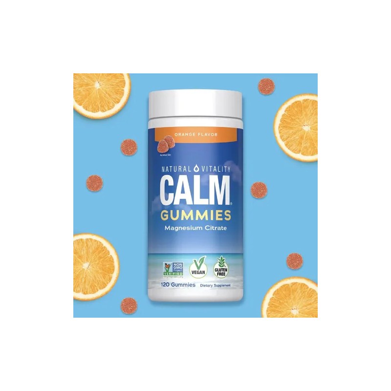 Citrato De Magnesio Calm 120 Gomitas Natural Vitality