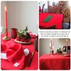 JALANCY 4 Pack Square Table Cloth 70x70 Inch Red Tablecloth