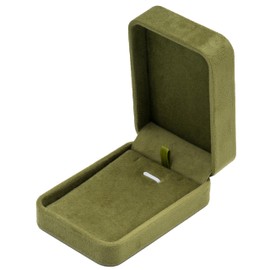 Giftop Classic Velvet Jewelry Gift Box Case for Necklace Pendant (Olive Green)