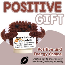 AICase Emotional Support Nuggets Fanny Positive Football Gifts Cute Cheer Up Doll Emotional Support Crochet Football Accessories for Men,Women, MoM,Boys,Dad, Fathers,Friends,Birthday,Christmas