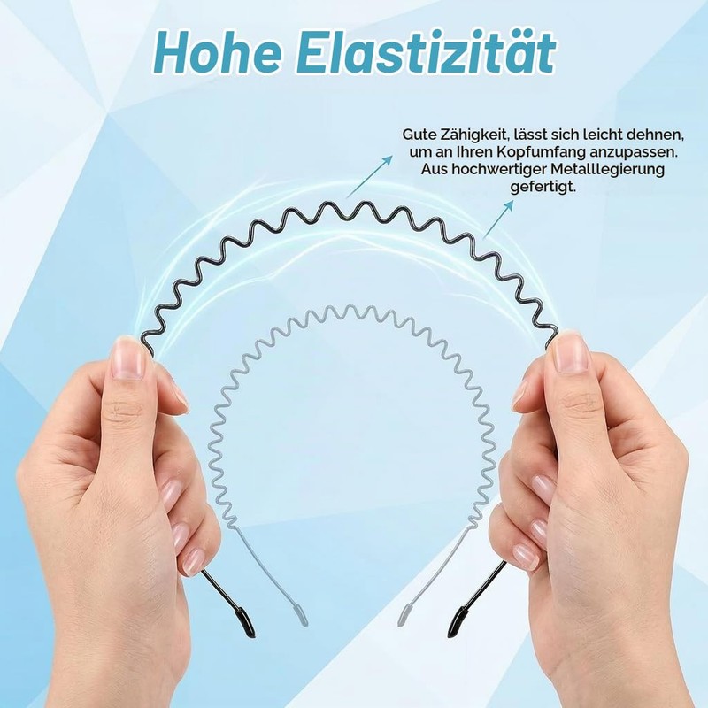 Pack of 6 Women's Invisible Non-Slip Elastic Sports Hair Bands