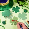 MixTeach 180 Pcs Shamrocks Cutouts St. Patrick's Day Glitter Clover
