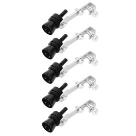 X AUTOHAUX 5pcs M Size Aluminum Alloy Universal Turbo Sound Exhaust Muffler Pipe Whistle Car Roar Maker Black