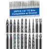 Sworker 20 Pcs Carbide Burr Set 1/8" Shank Compatible with