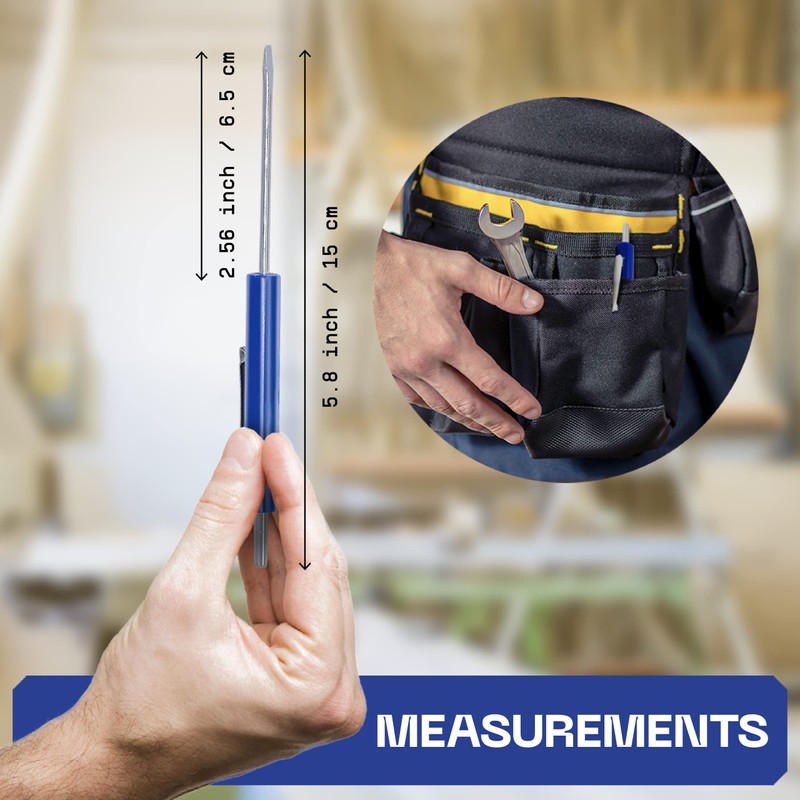 Silginnes 10 Pack Pocket Screwdriver With Schrader Removal Tool -