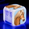 Alarm Clock, Horses, Animal Alarm, LED Illuminated Alarm Clock, Digital