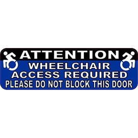 StickerTalk Wheelchair Access Required Magnet, 10 inches by 3 inches