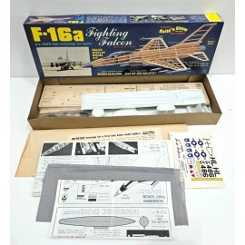 GUILLOWS F-16A #1403 BUILD N SHOW NON-FLYING  BALSA DISPLAY MODEL AIRPLANE
