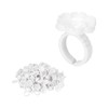 Flower Glue Rings V Shape PP Eyelash Glue Holder for