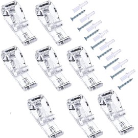 8 Pcs Roller Shade Clear Saftey Chain Retainer and Cord Guide Fixation Hook P Clip, Fixation Hook Bead Chain Tension Device with Screws for Roller Vertical and Roman Shades