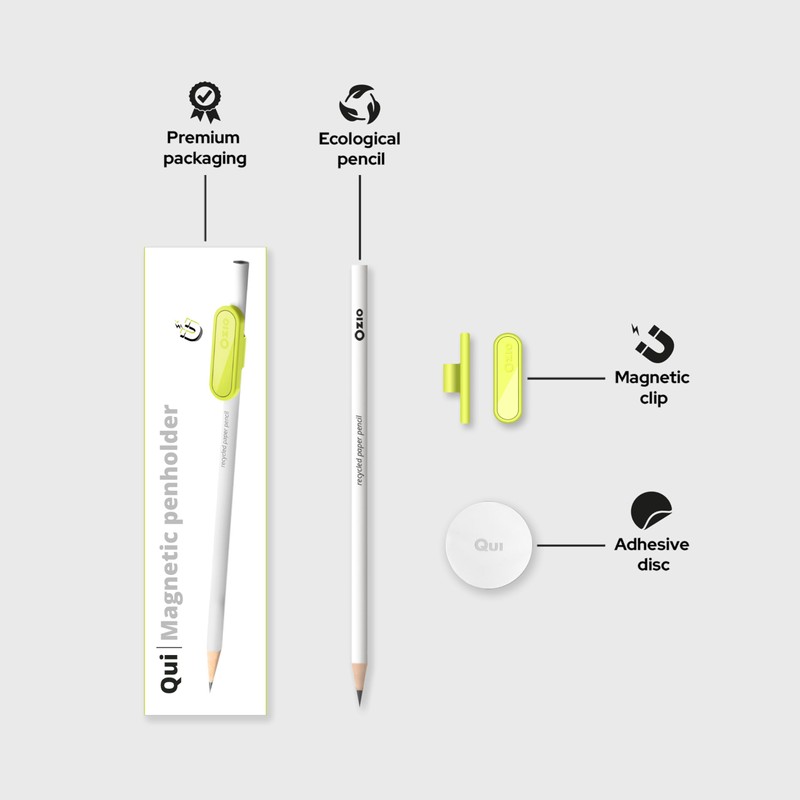 Ozio Magnetic Pen Holder, Refrigerator Pen Holder, Pencil Holder Clip
