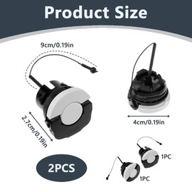 Fuel Cap and Oil Cap for Stihl Chainsaw Set Fuel Cap for Stihl 1 Large + 1 Small (2 Sizes) Compatible with MS171, MS181, MS250, MS360, HT100, HT131 and More