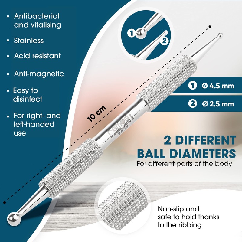 REMOS Acupressure & Meridian Pen - Stainless Steel - 10