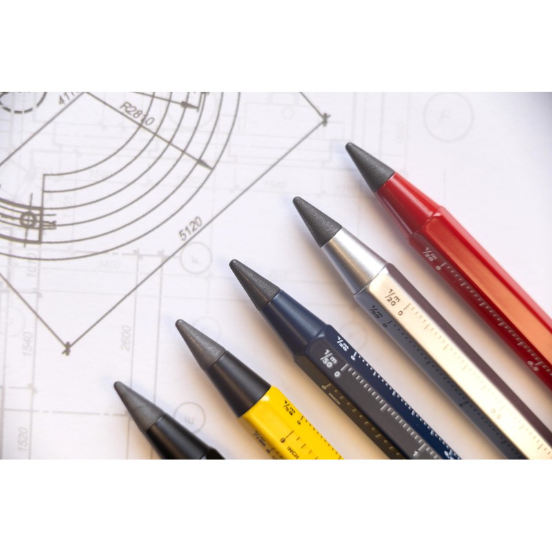 TROIKA Multi Tasking Pencil with Sustainable Continuous Aluminium and Metal