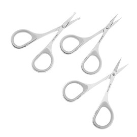 Travel Lightweight and Compact Men's Beard Scissors Set 3pcs Stainless Steel Makeup Scissors and Nose Hair Trimmer