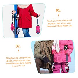 SAFIGLE 8pcs Non- Glove Clips for Boys and Girls Mittens Holders to Keep Winter Gear Secure for Toddlers and Boy Girl Lightweight and Comfortable Design