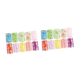 Baluue 2 Boxes 10 Pattern Nail Sticker Decals Set 10 Lattices Nail Art Stickers for Women Girls Safe Easy to Apply
