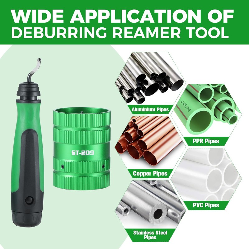Yetaha Pipe Deburring Reamer Tool Set, Copper PVC Pipe Deburring