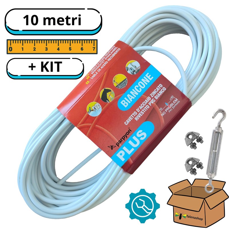 parpyon® Outdoor Washing Line 10m x Diameter 4.5mm Heavy Duty