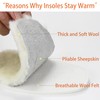 7STROBBS Lambskin Insoles, Winter Warm Insoles for Men and Women,