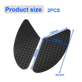 GisWell 1 Pair Motorcycle Tank Pad, Motorcycle Tank Pads, Black Motorcycle Sticker Tank Side, Motorcycle Tank Sticker, with Double Sided Nano Tape, for Yamaha for Kawasaki for Triumph for Honda