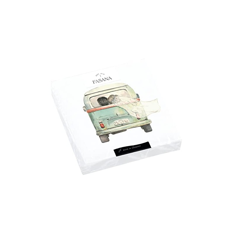 20 Napkins Bride and Groom in Car | Love |