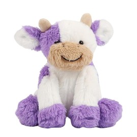 Spring Cute Cow Design Plush Toy for Teens and Adults and Pets, Summer Gifts, Plush Animal for Home Decor, Stuffed Animal Toy, Cute Sitting Cow Stuffed Animals, Cow Plush Stuffed Plushies, Birthday Gift - Color: Purple And White, Specification: one-size
