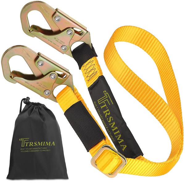 TRSMIMA Tree Climbing Safety Lanyard - 4ft to 6ft Adust