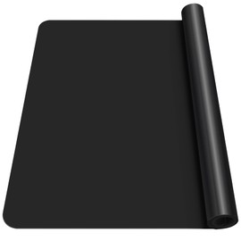 LEOBRO Large Silicone Mat, 23.4” x 15.6” Black Silicone Mats for Crafts, Play Dough Mat, for Resin Molds, Clay, Paint, Arts and Crafts, Medium Thickness 0.75 MM