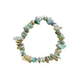 ZEN&TAO Natural Chakra Gemstone Crystal Bracelets Multiple Items Pack for Yoga Meditation Prayer Healing Protection and Gifting (African Turquoise)