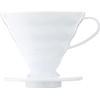 Hario VD-02W 1-Piece Plastic Coffee Plastic Dripper, White