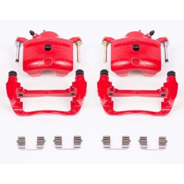 Power Stop Front S2660 Pair of High-Temp Red Powder Coated Calipers