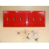 BRYANT RED 6 GANG RECEPTACLE SWITCH COVER PLATE HIGH IMPACT